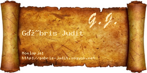 Gábris Judit névjegykártya