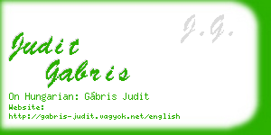 judit gabris business card